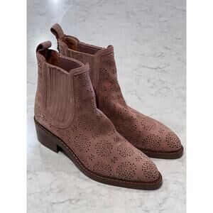 NWOT Coach Women’s Genuine Leather Bowery Chelsea With Cut Out Boots Sz 7.5 Pink